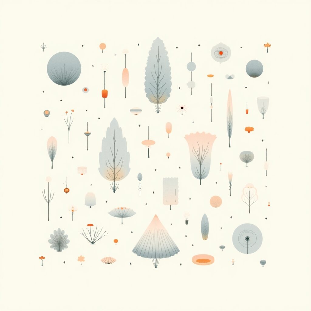 25 Metaphors for Silence 2 Flux Dev A surreal abstract illustration depicting 25 metaphor 2