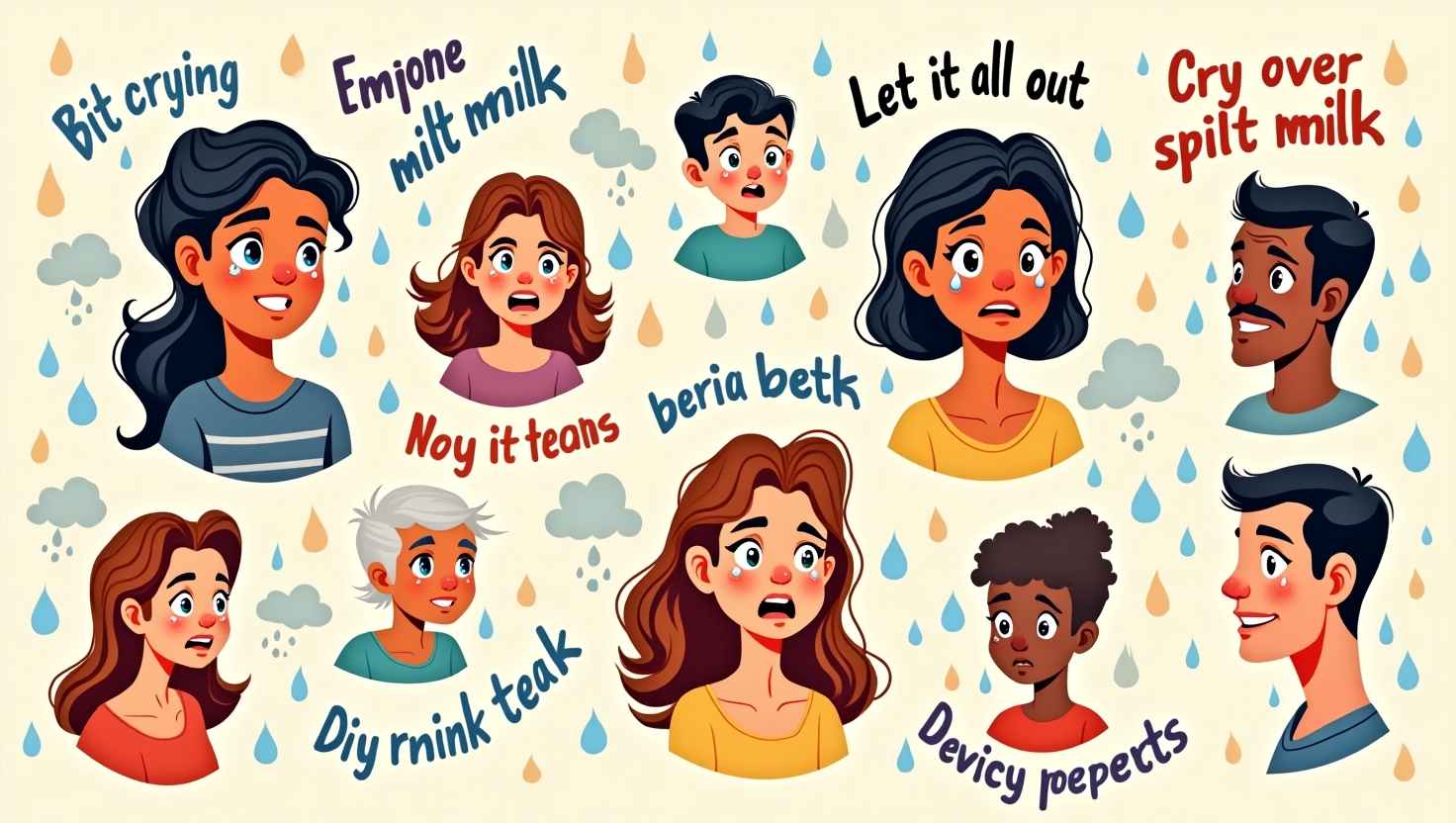 25 Idioms For Crying