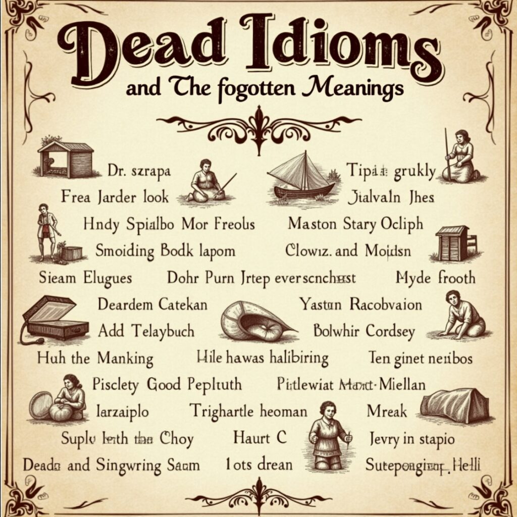 20 Dead Idioms and Their Forgotten Meanings 2 Flux Dev A vintageinspired intricately illustrated poster feat 3