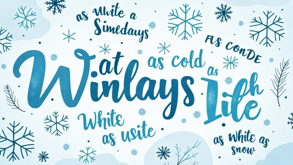 30 Similes for Winter 3 Snow is Like a Whisper