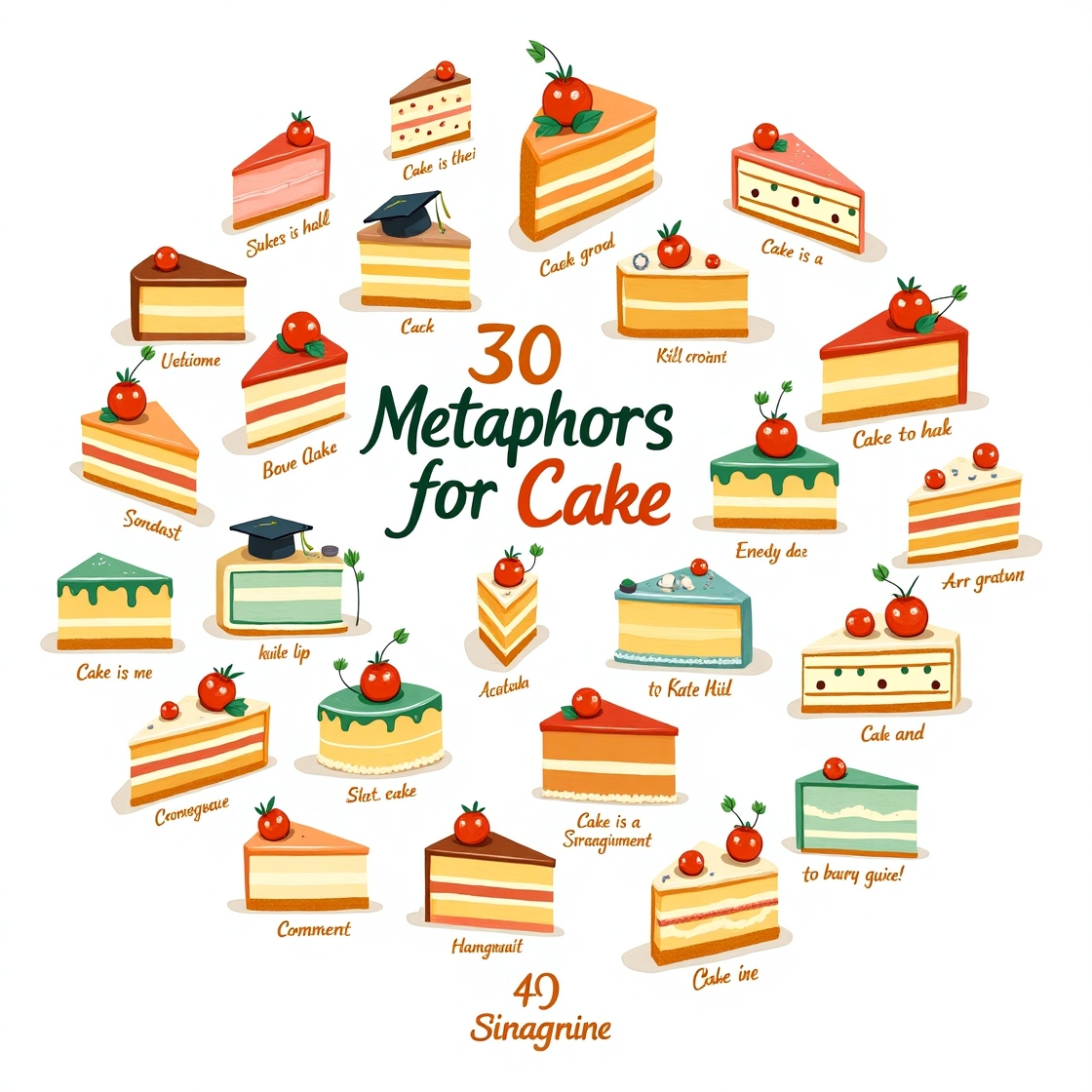 30 Metaphors for Cake