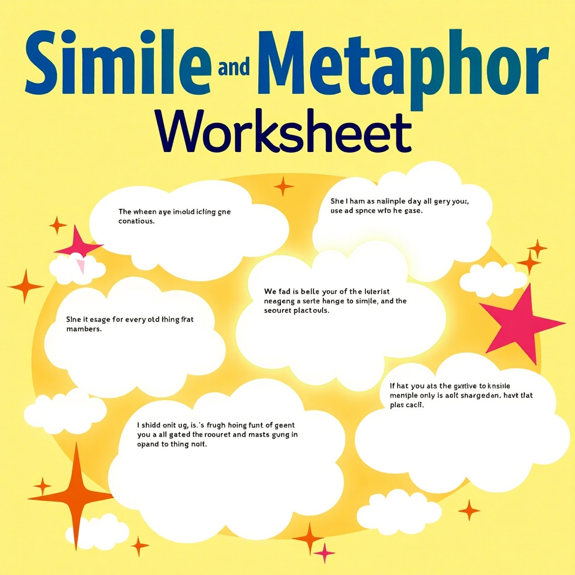 Simile and Metaphor Worksheet