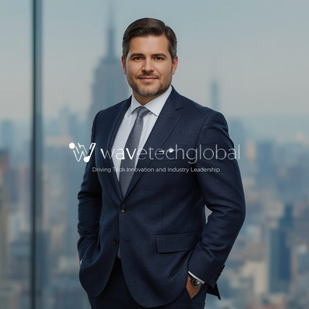 Stewart from Wavetechglobal: Driving Tech Innovation and Industry Leadership 3 Lucid Realism A professional portrait of Stewart a middleaged 1