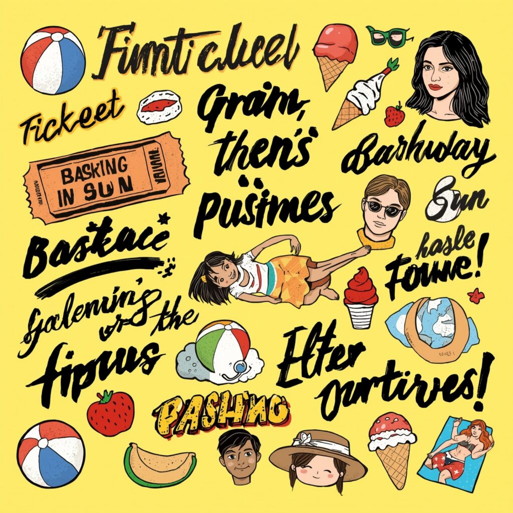 30 Idioms for Summer 3 Lucid Realism A vibrant and colorful illustration depicting 30 0
