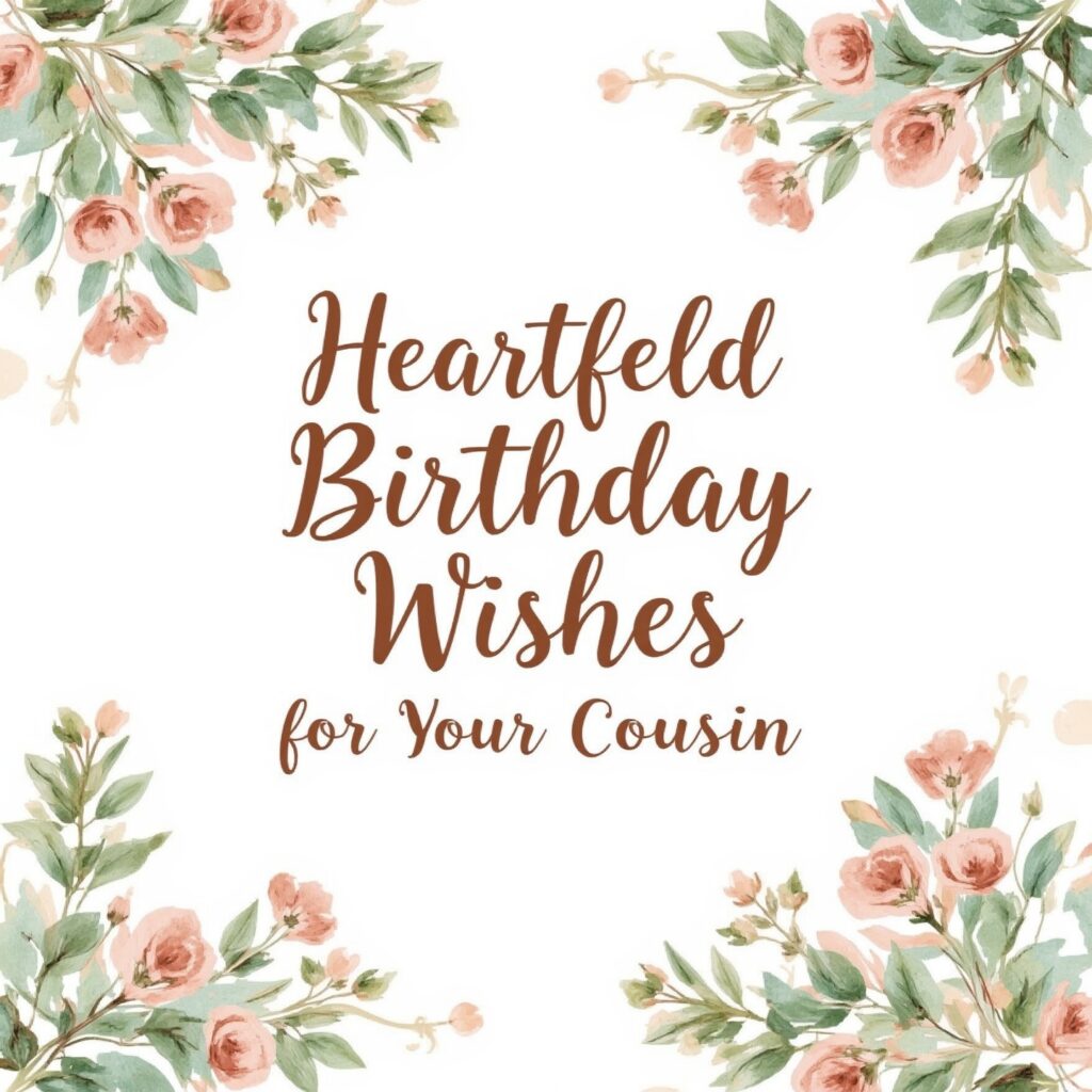 Heartfelt Birthday Wishes for Your Cousin 3 Lucid Realism A warm and vibrant birthday greeting card featur 3