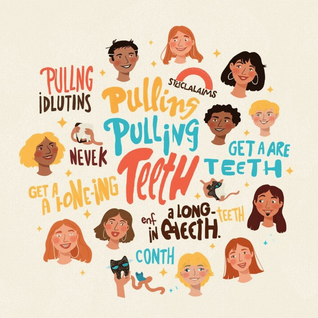 30 Idioms About Teeth 2 Lucid Realism A whimsical illustration featuring thirty idioms 1