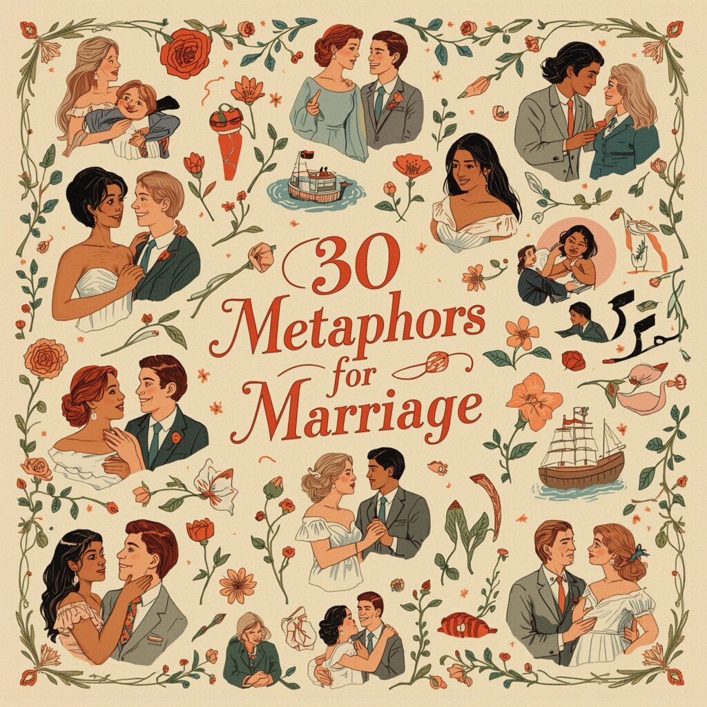 30 Metaphors for Marriage 2 Lucid Realism A whimsical illustration of 30 metaphors for mar 2